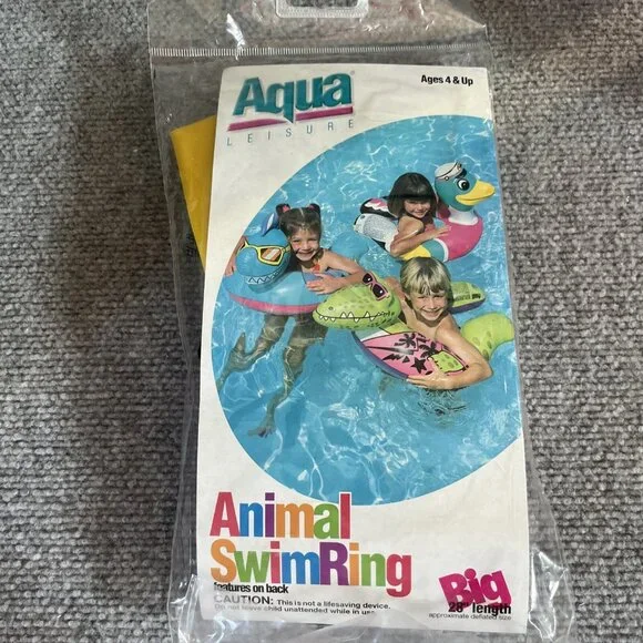 Aqua Leisure Animal Swim Ring Inflatable Swimming Pool Kids Float Vintage 1997 - Picture 1 of 4